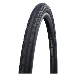 Schwalbe Delta Cruiser Plus Tire (Whitewall/Reflective) (Wire) (Green Compound) (PunctureGuard) (E25) (26″) (1-3/8″) (590 ISO)