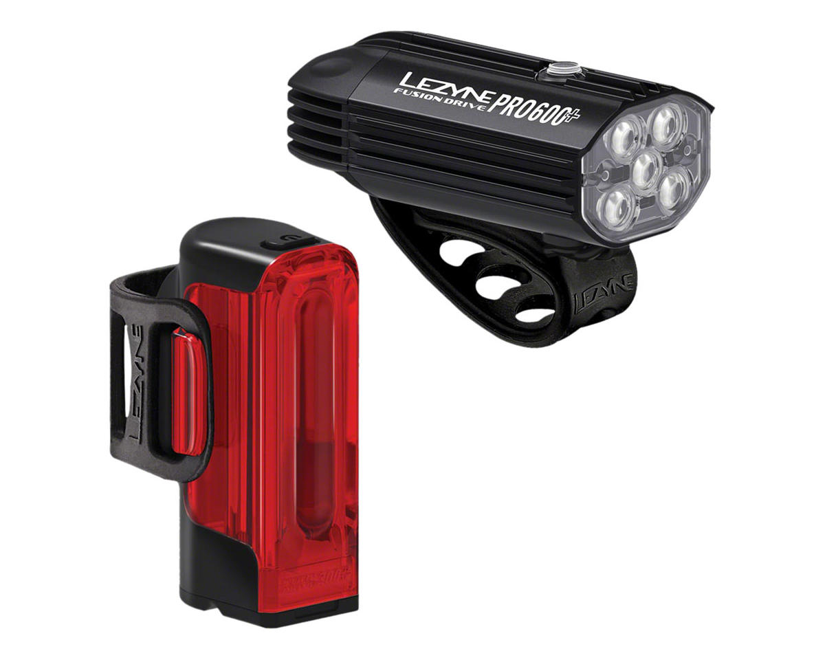 Lezyne Fusiondrive Pro 600/Strip Drive 300+ Headlight/Tail Light Set