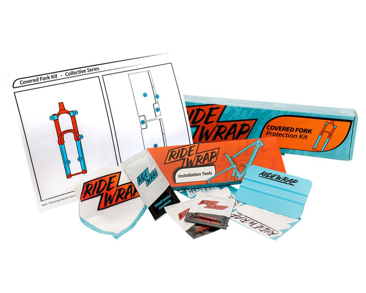 RideWrap Covered Mountain Bike Frame Protection Kits (MTB Fork) (Matte)