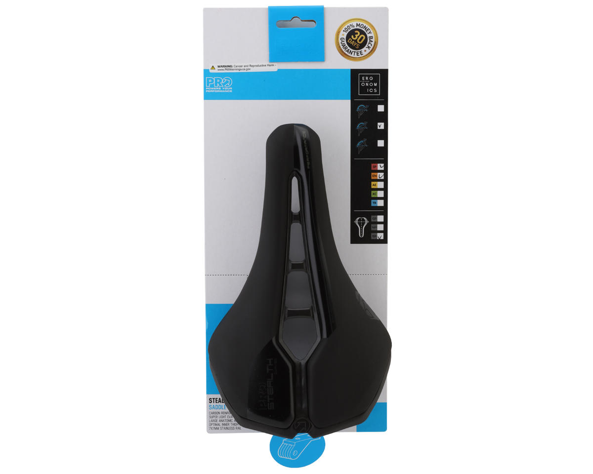 PRO Stealth Curved Performance Saddle (Black) (Stainless Steel Rails) (152mm)