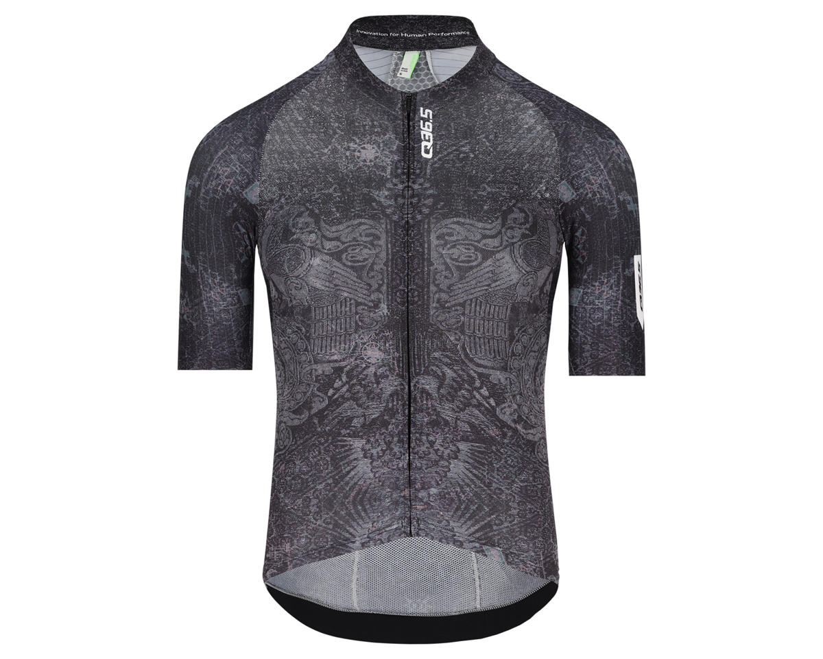 Q36.5 Gregarius Pro Damask Short Sleeve Jersey (Black) (L)