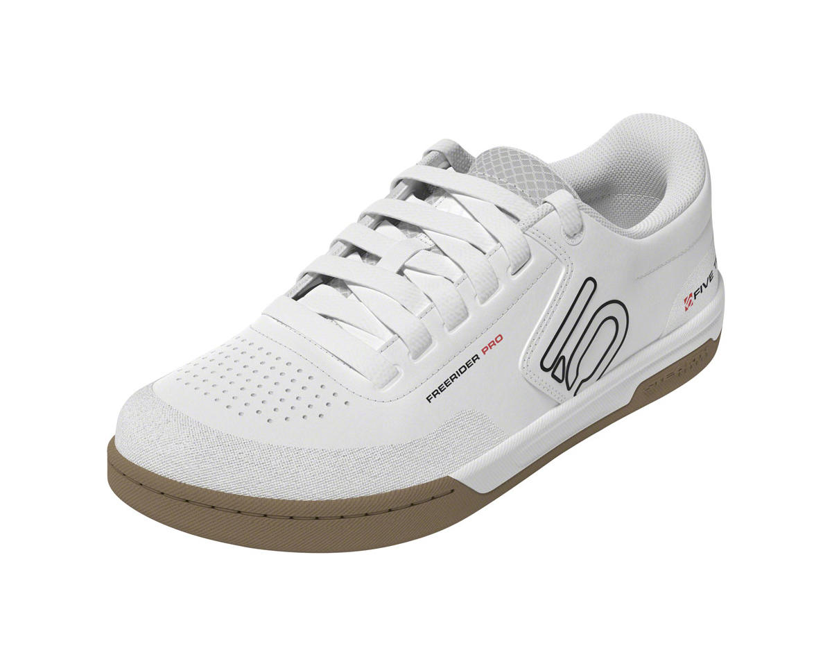 Five Ten Freerider Pro Flat Pedal Shoes (FTWR White/Core Black/Red) (10)