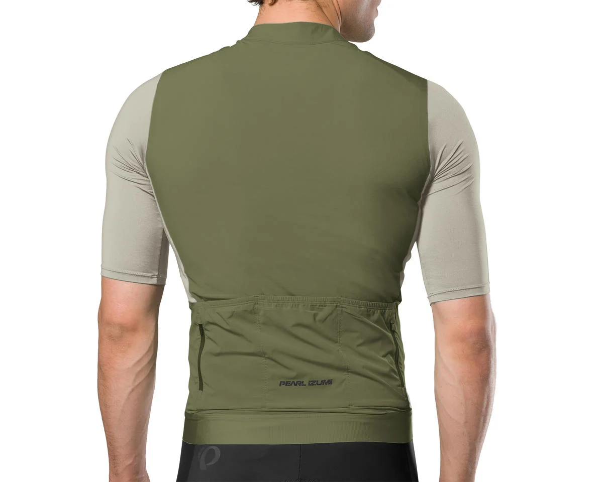 Pearl iZUMi Expedition Short Sleeve Jersey (Deep Lichen Green/Lint) (L)