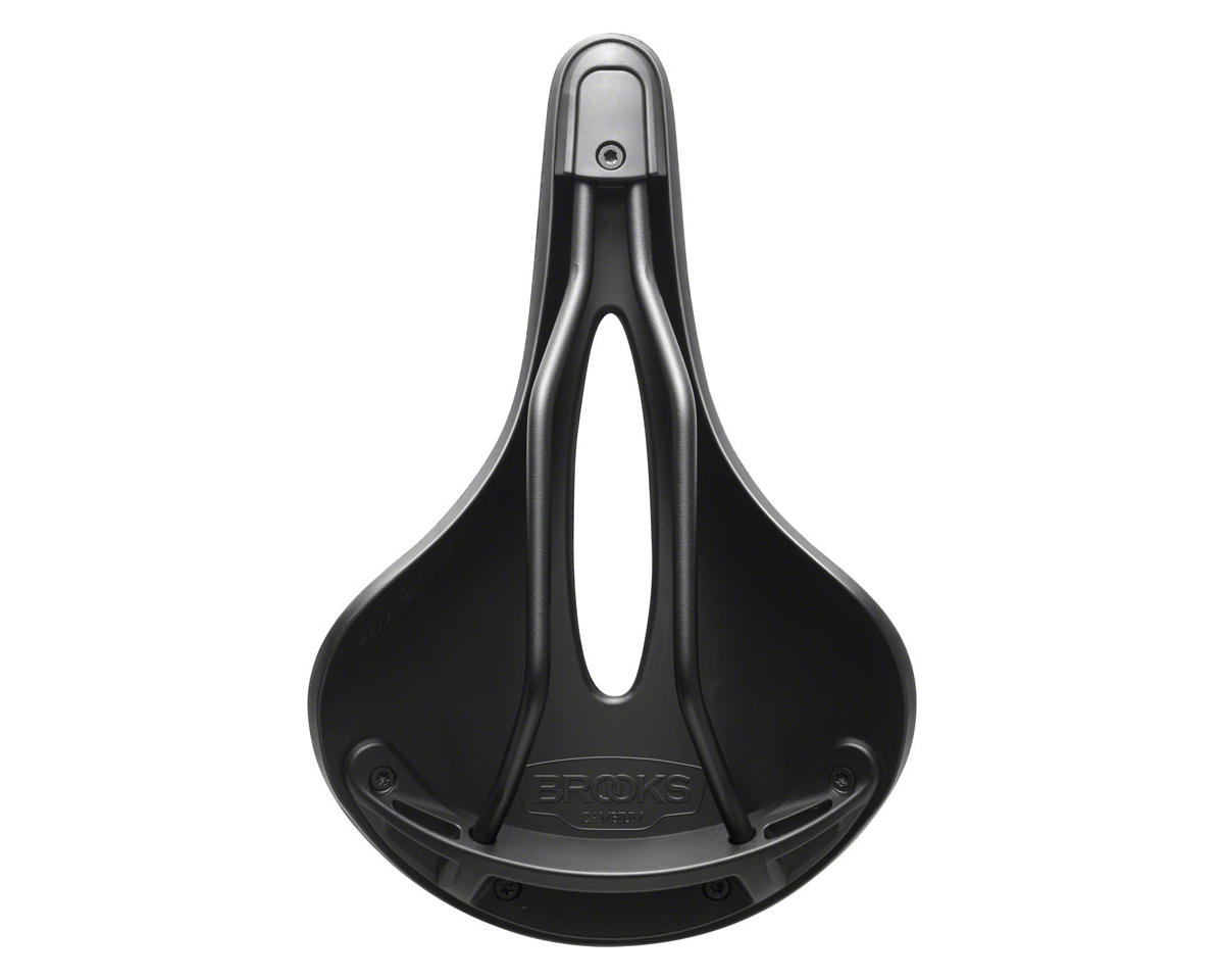 Brooks C19 Carved Cambium Saddle (Black) (Steel Rails) (184mm)