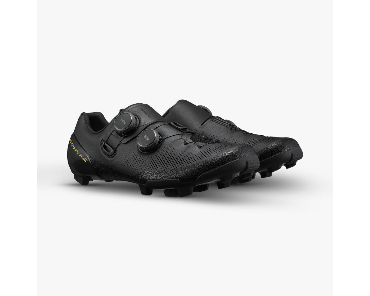 Shimano SH-RX910 S-PHYRE Gravel Bike Shoes (Black) (40) (Wide) (w/ Cleat Pontoon)