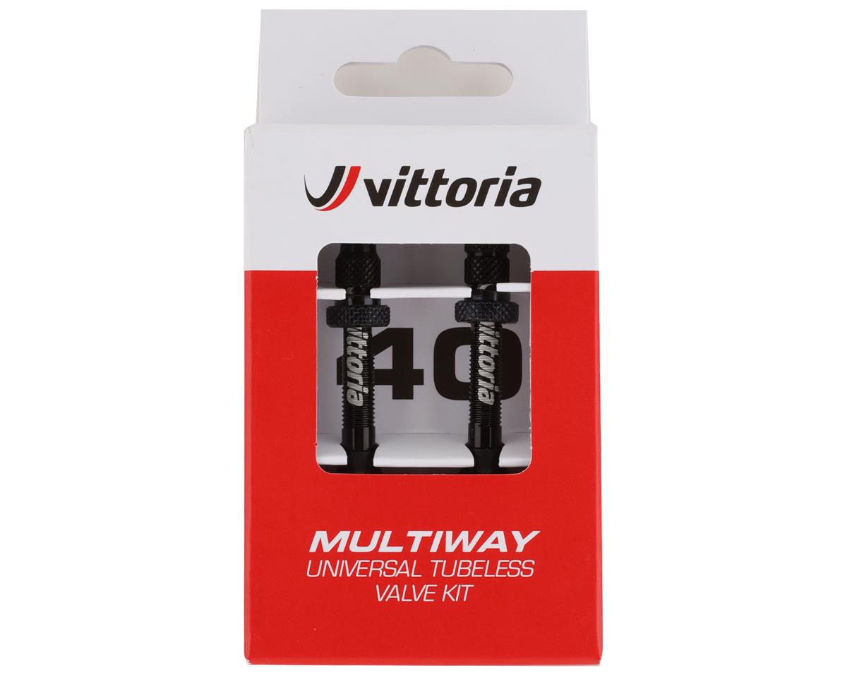 Vittoria Multiway Tubeless Valves (Black) (Pair) (40mm)