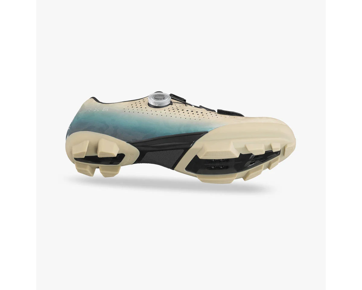 Shimano SH-RX600 RX6 Gravel Shoes (Beige/Blue) (43)
