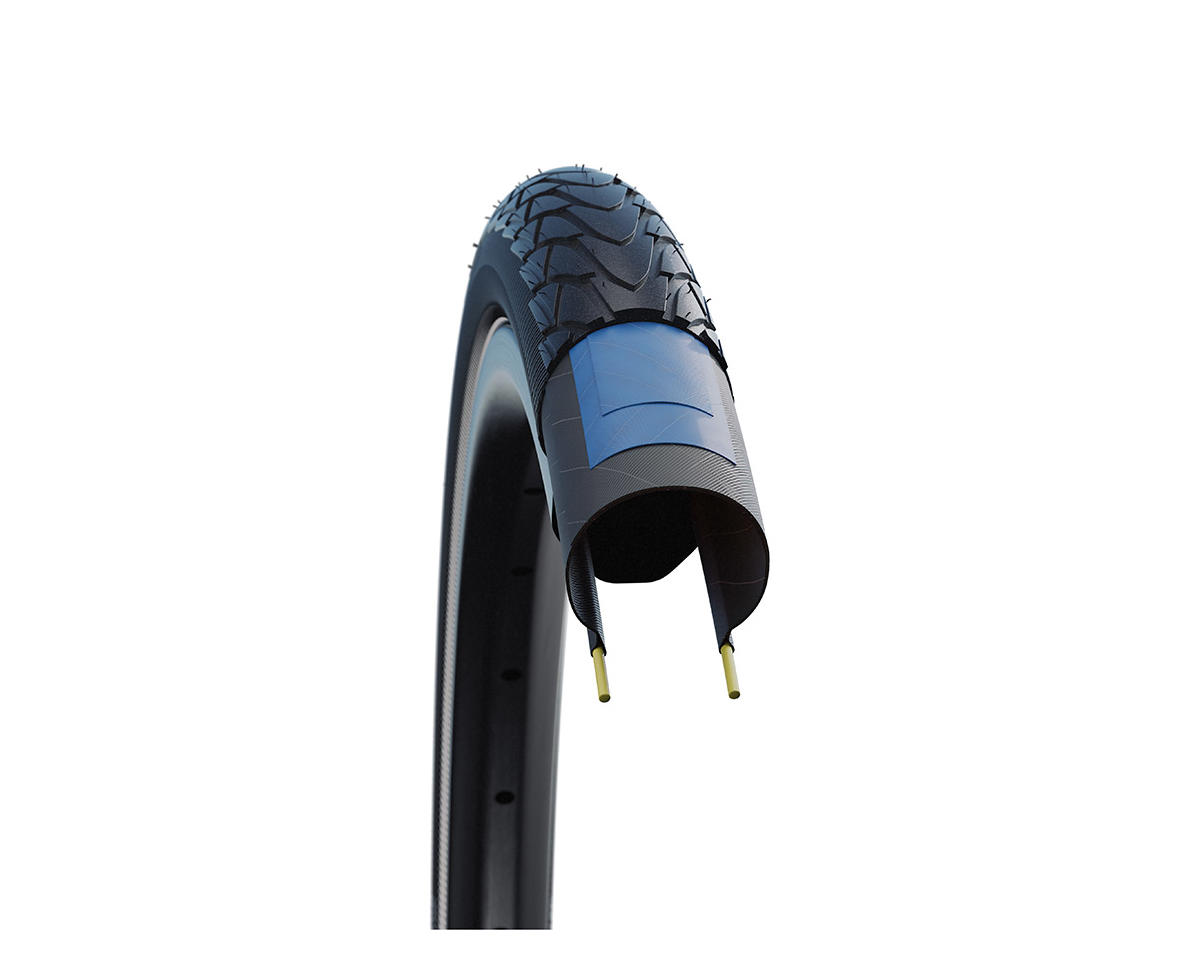 Schwalbe Marathon Racer City Tire (Black/Reflective) (20″) (1.5″) (Addix Green/RaceGuard) (E25)
