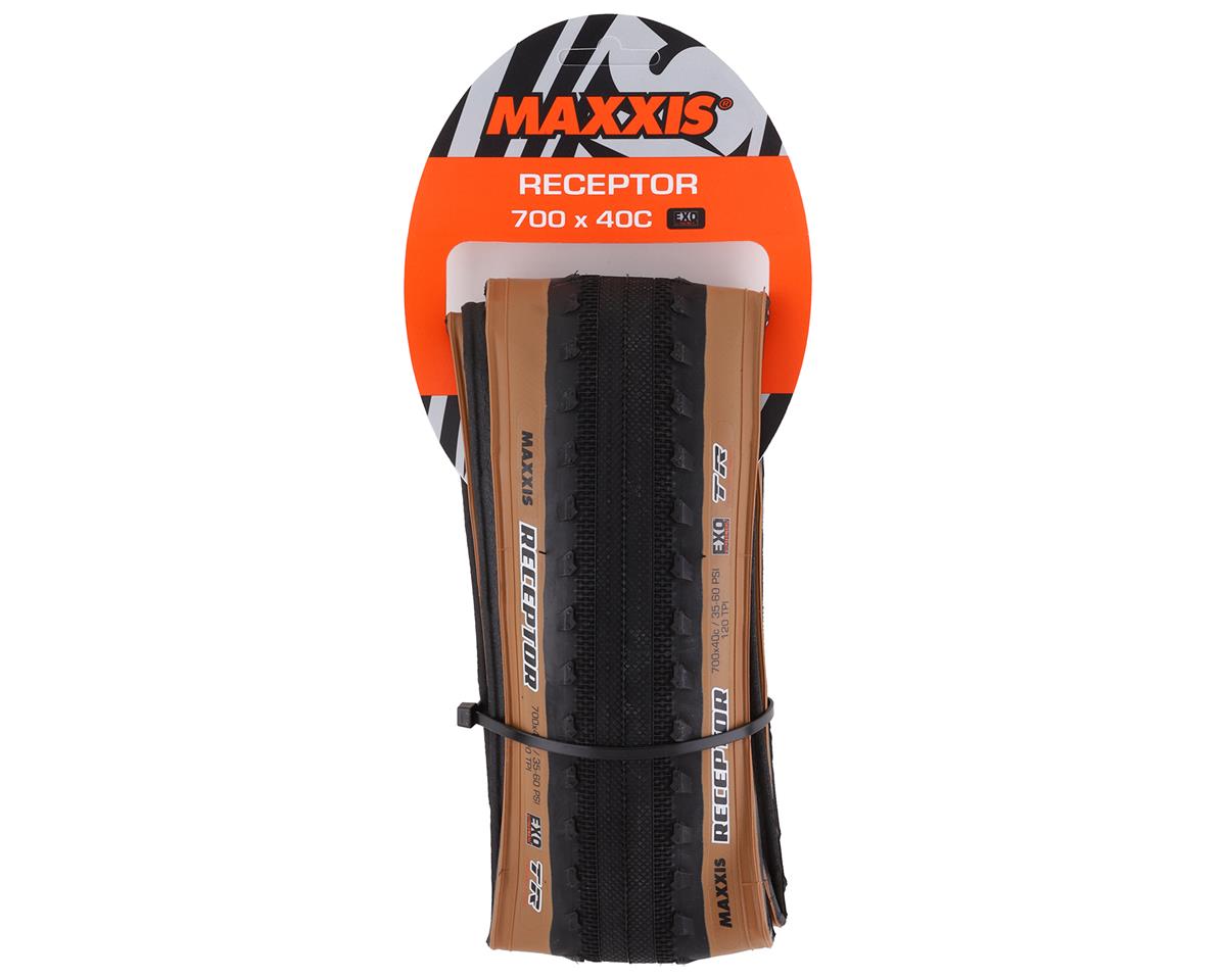 Maxxis Receptor Tubeless Gravel Tire (700c) (40mm) (Tan Wall)