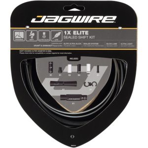 Jagwire 1x Elite Sealed Shift Cable Kit (Stealth Black) (For SRAM/Shimano) (w/Polished Ultra-Slick Cables)
