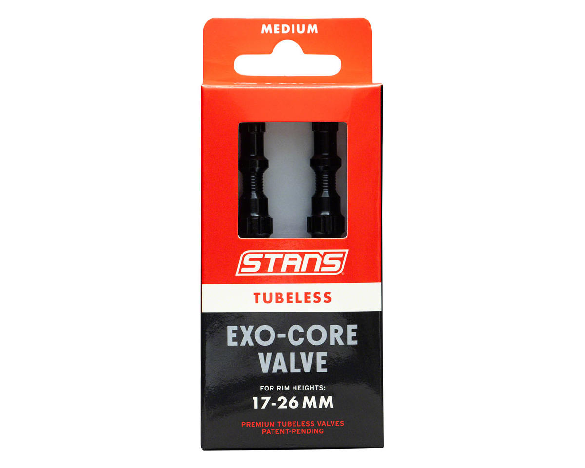 Stan’s Exo-Core Tubeless Valve Stems (Black) (Pair) (43mm)