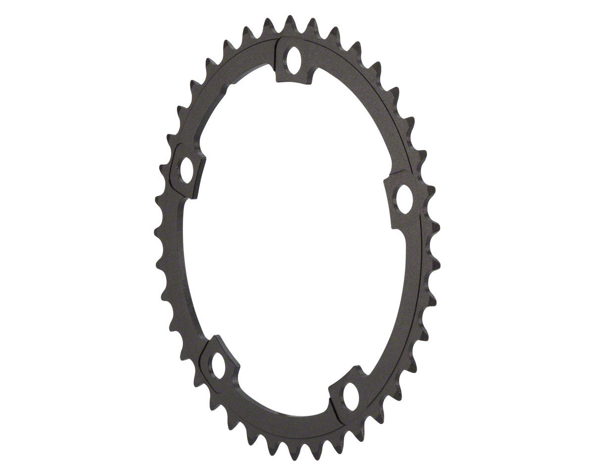Full Speed Ahead Pro Road Chainrings (Black/Silver) (2 x 10/11 Speed) (Inner) (130mm BCD) (39T)