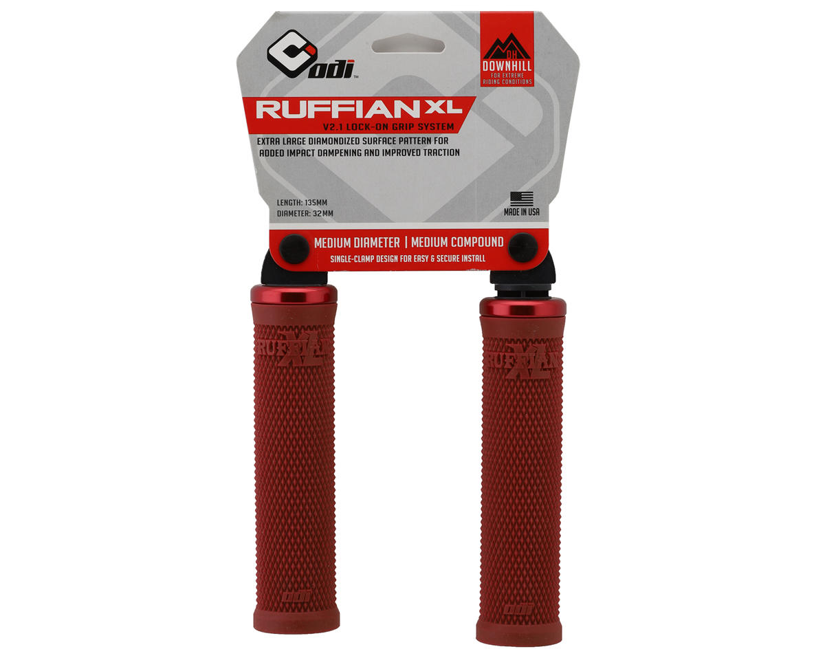 ODI Ruffian XL V2.1 Lock-On Grips (Red) (135mm)