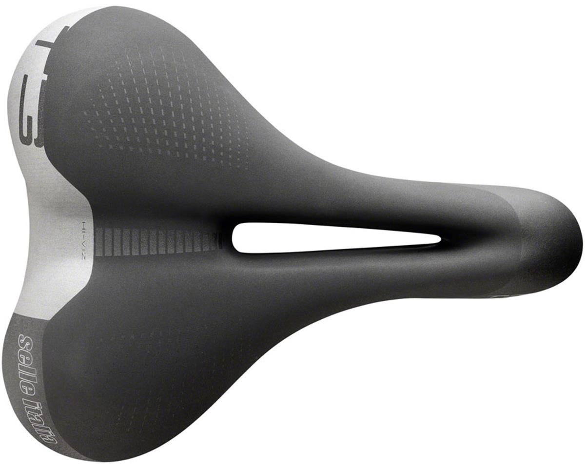 Selle Italia T3 Flow Saddle (Black) (Steel Rails) (S2) (210mm)