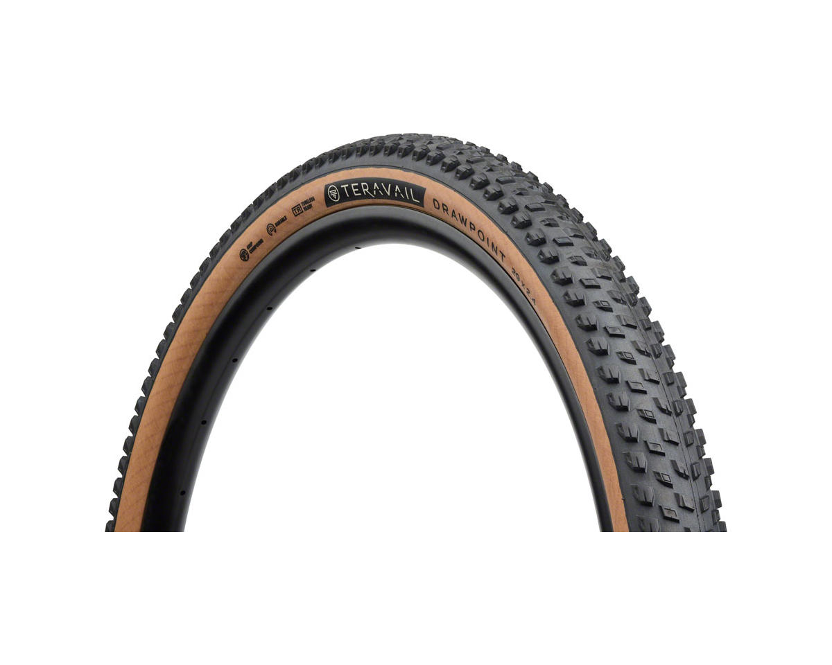 Teravail Drawpoint Tire (Tan) (Tubeless) (29″) (2.4″) (Light Trail) (Grip Compound)