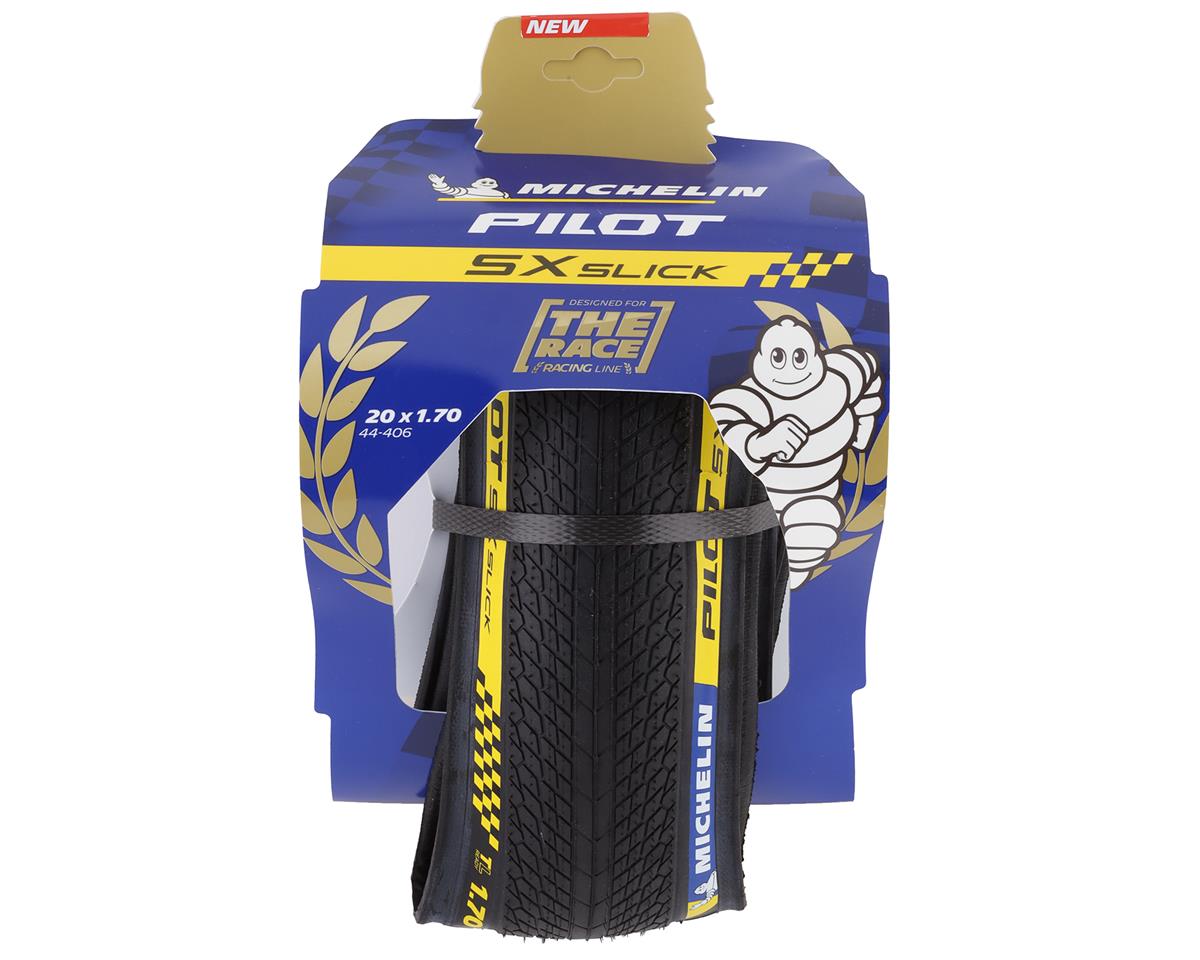 Michelin Pilot SX Slick BMX Tubeless Tire (Black) (20″) (1.7″) (406 ISO)