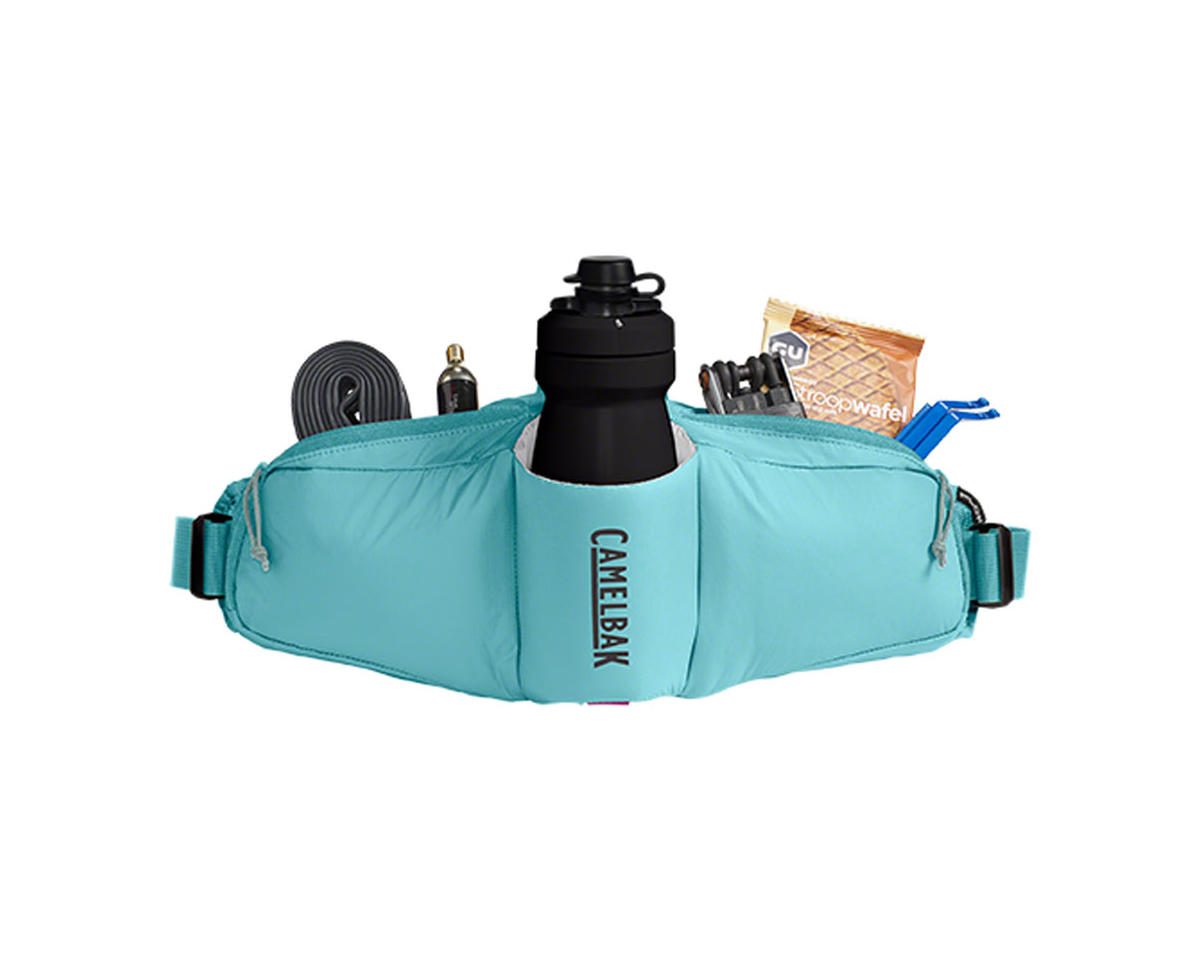 Camelbak Podium Flow 2 Waist Pack (Arctic Blue) (w/ 21oz Podium Dirt Series Water Bottle)
