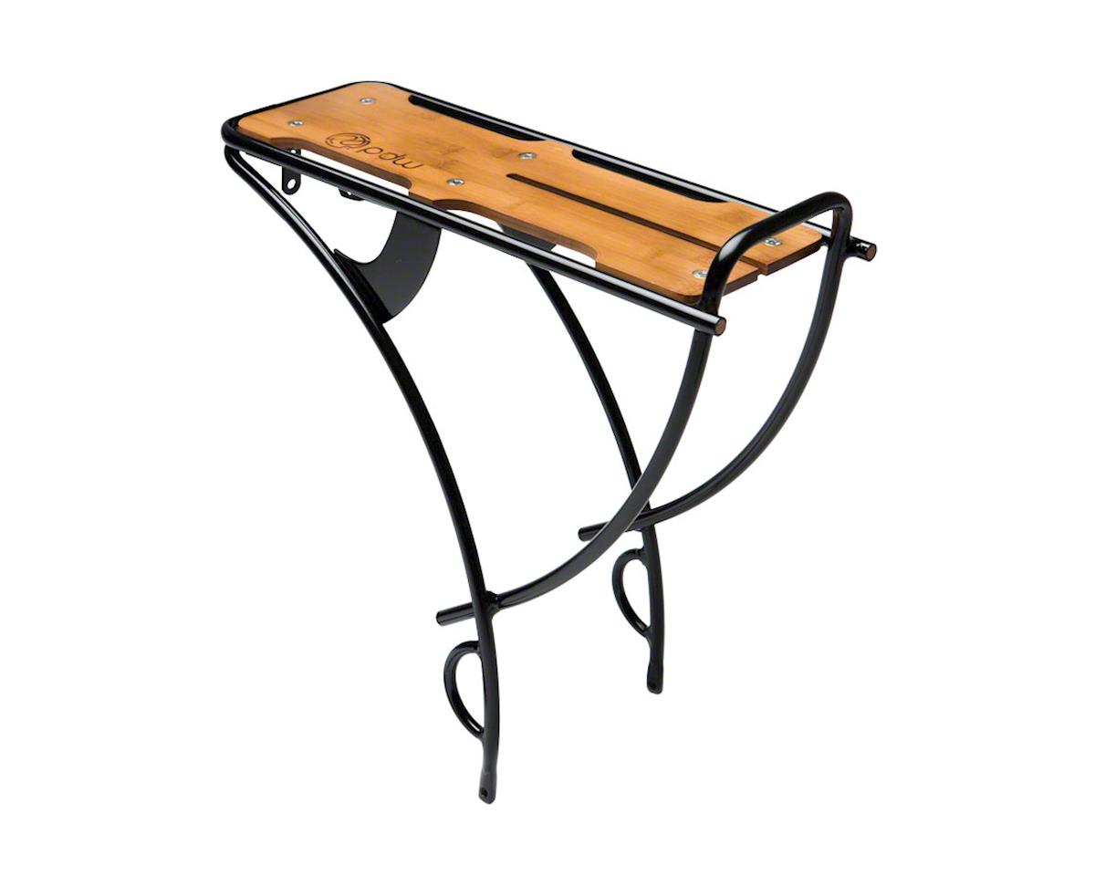 Portland Design Works Loading Dock Rear Rack w/ Bamboo Deck (Brown/Black) (Alloy)