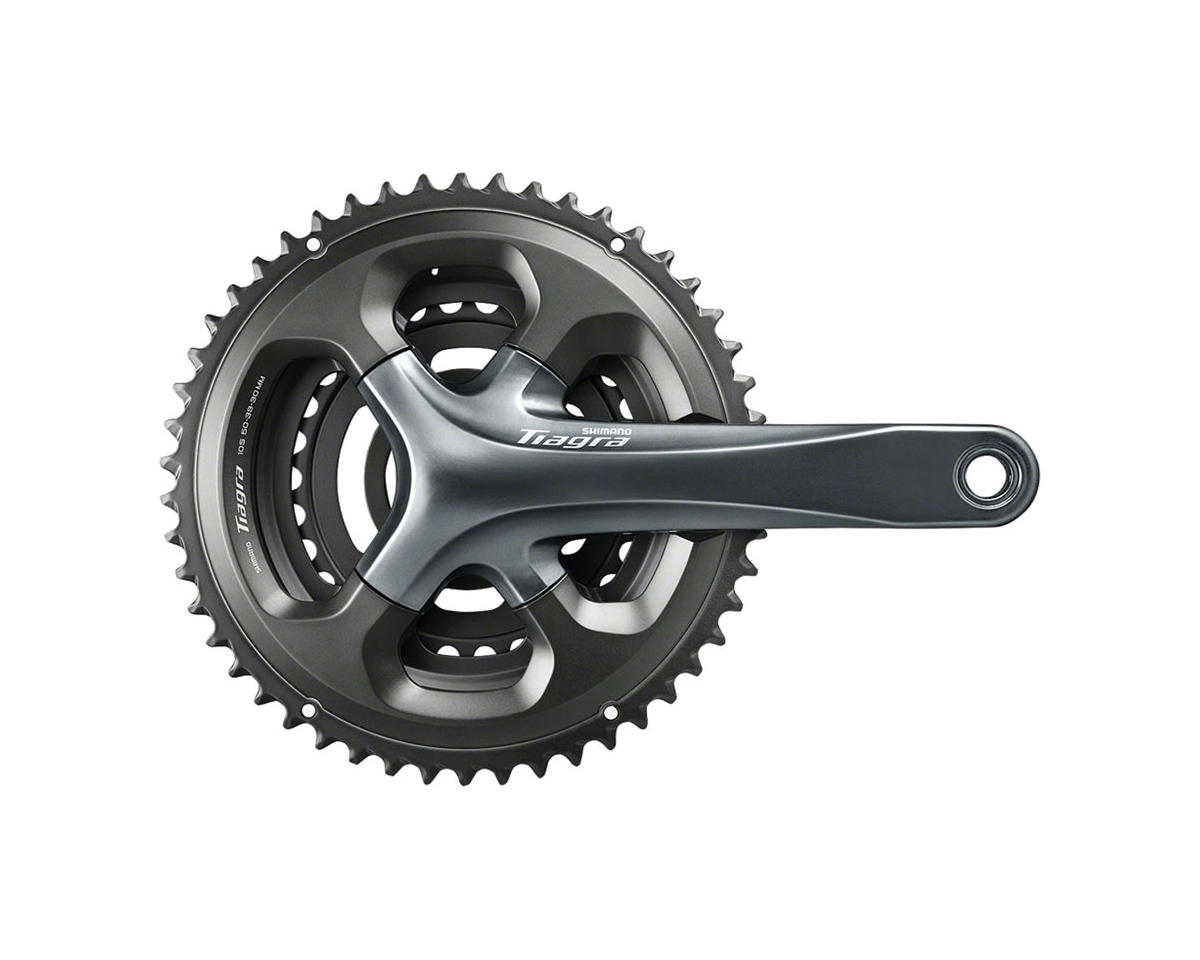 Shimano Tiagra 4703 Crankset (Grey) (3 x 10 Speed) (Hollowtech II) (175mm) (50/39/30T) (74/110 Asymmetric BCD)