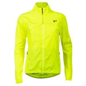 Pearl iZUMi Women’s Quest Barrier Convertible Jacket (Screaming Yellow/Turbulence) (XL)