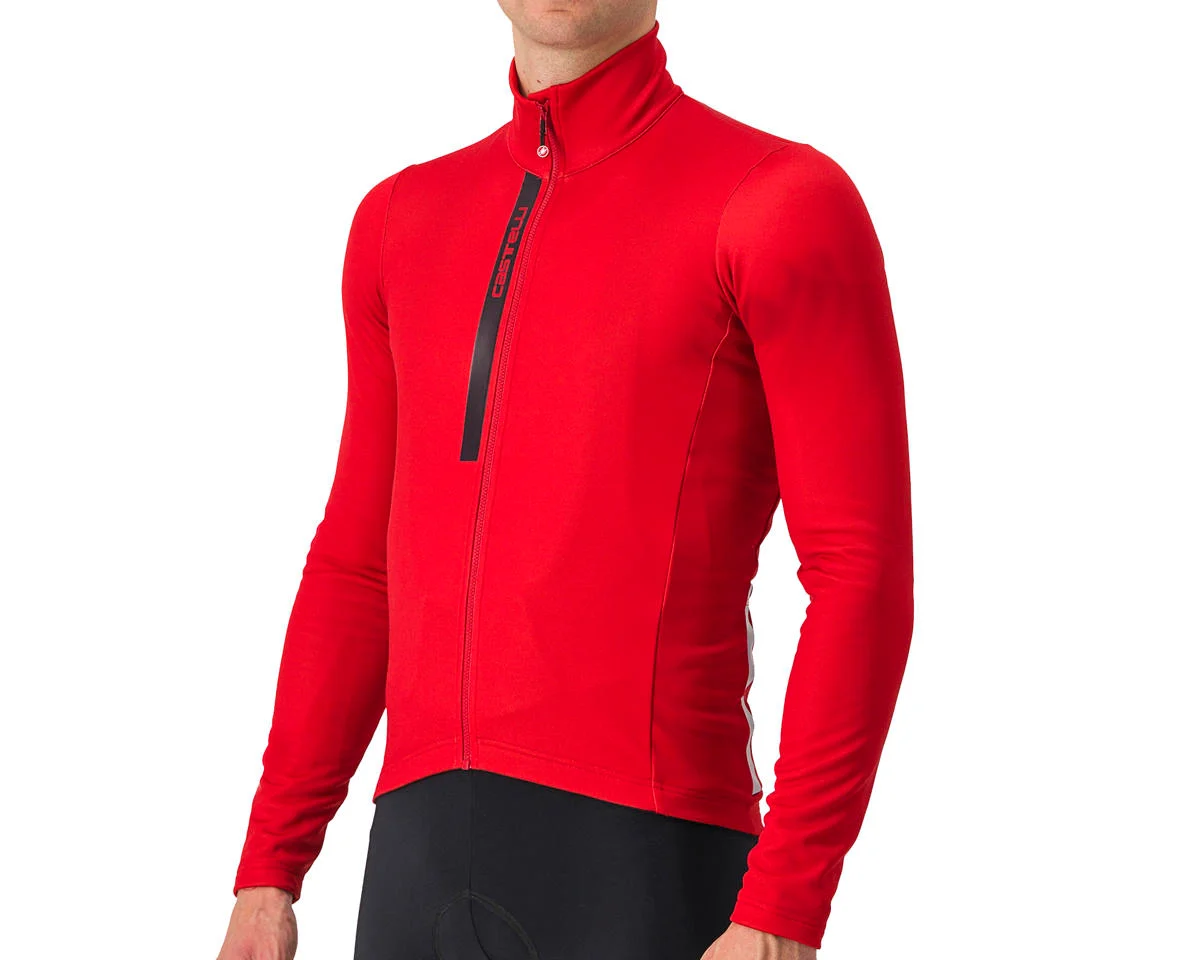 Castelli Entrata Thermal Long Sleeve Jersey (Rich Red/Black) (S)