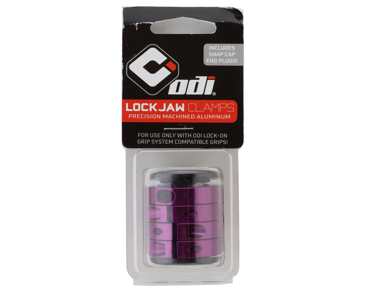 ODI Lock Jaw Clamps (Purple) (w/ Snap Caps) (Set of 4)