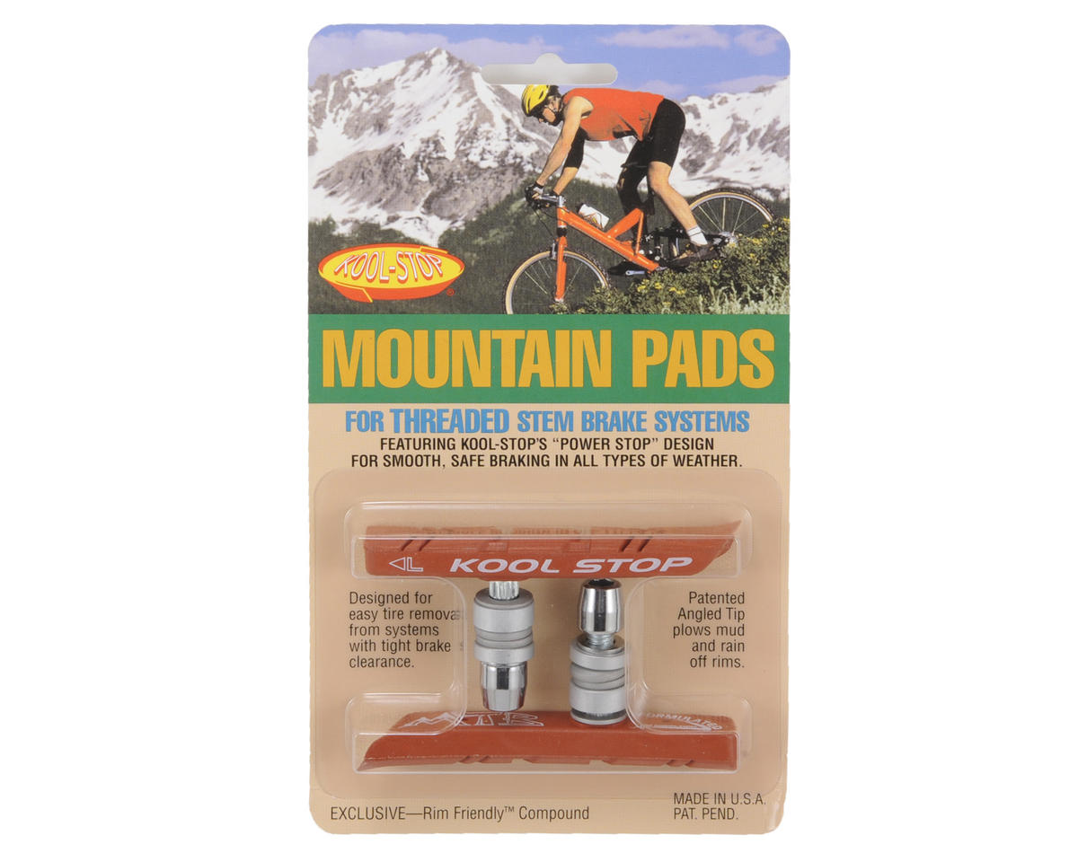 Kool Stop Mountain V-Brake Pads (Black/Red) (1 Pair) (Salmon Compound)