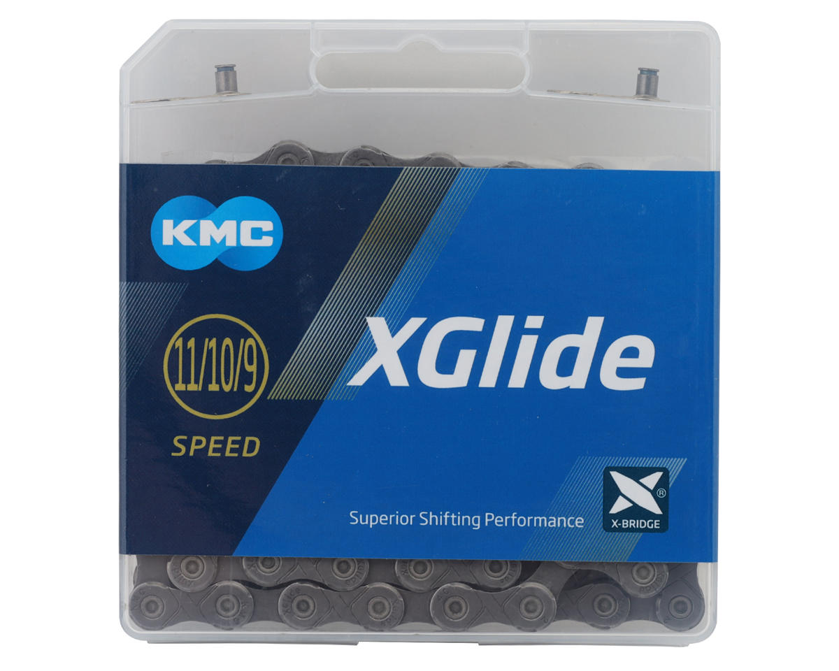 KMC XGlide Chain (Grey/Grey) (9-11 Speed) (126 Links) (Shimano CUES/LinkGlide Drivetrains)