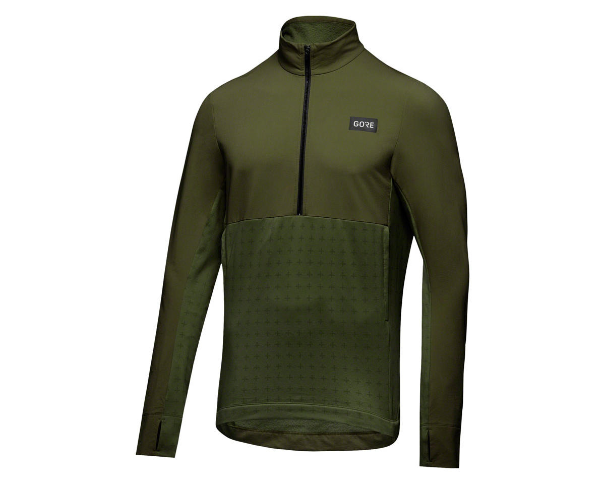 Gore Wear Men’s Trail KPR Hybrid Long Sleeve Jersey (Utility Green) (M)