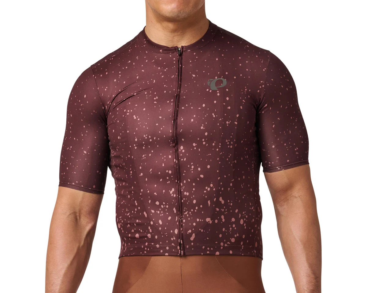 Pearl iZUMi Attack Short Sleeve Jersey (Bitter Chocolate Splatera) (L)