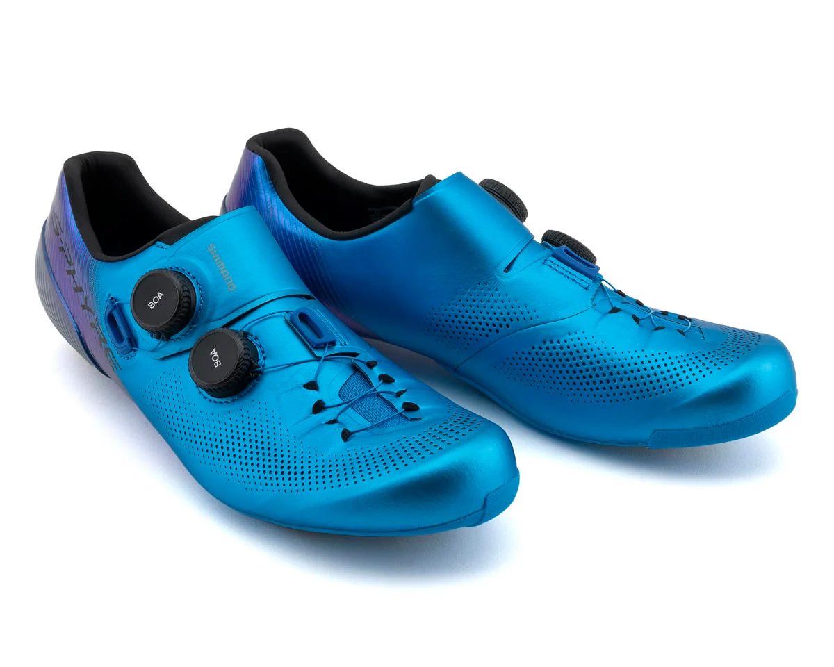 Shimano SH-RC903E S-PHYRE Road Cycling Shoes (Blue) (Wide Version) (41) (Wide)