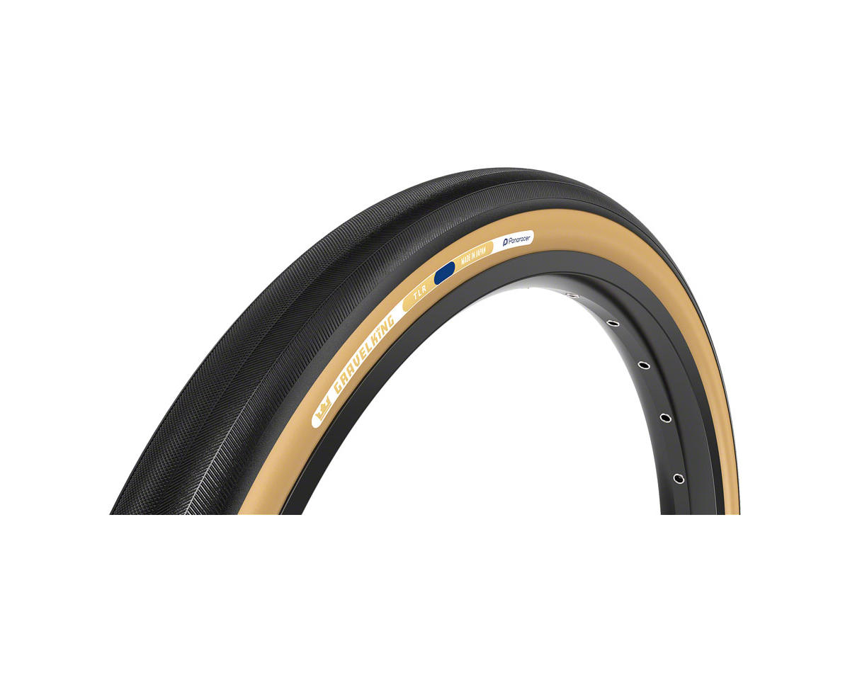 Panaracer Gravel King Slick Gravel Tire (650b) (42mm) (Black/Brown)
