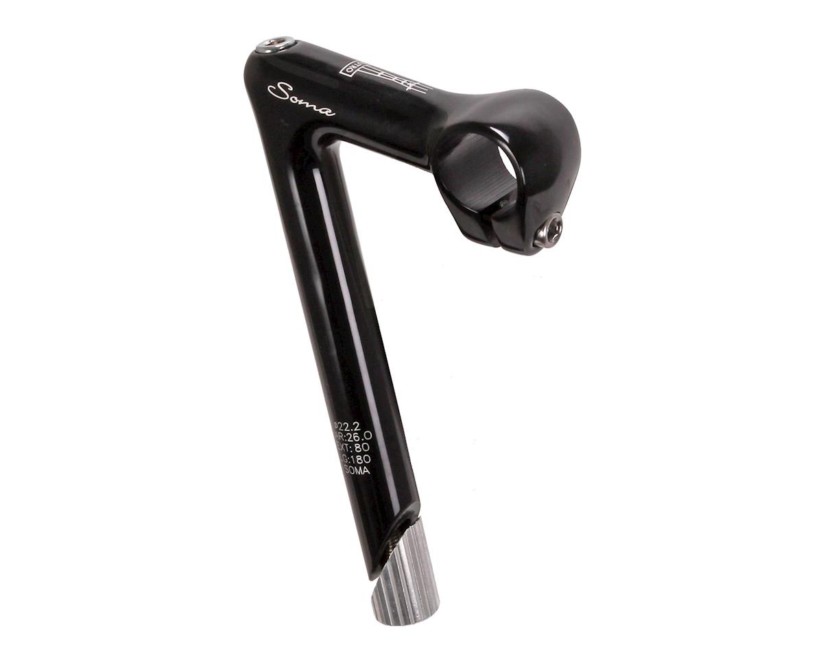 Soma Sutro Quill Stem (Black) (25.4mm) (80mm) (1″ Threaded Steerer)