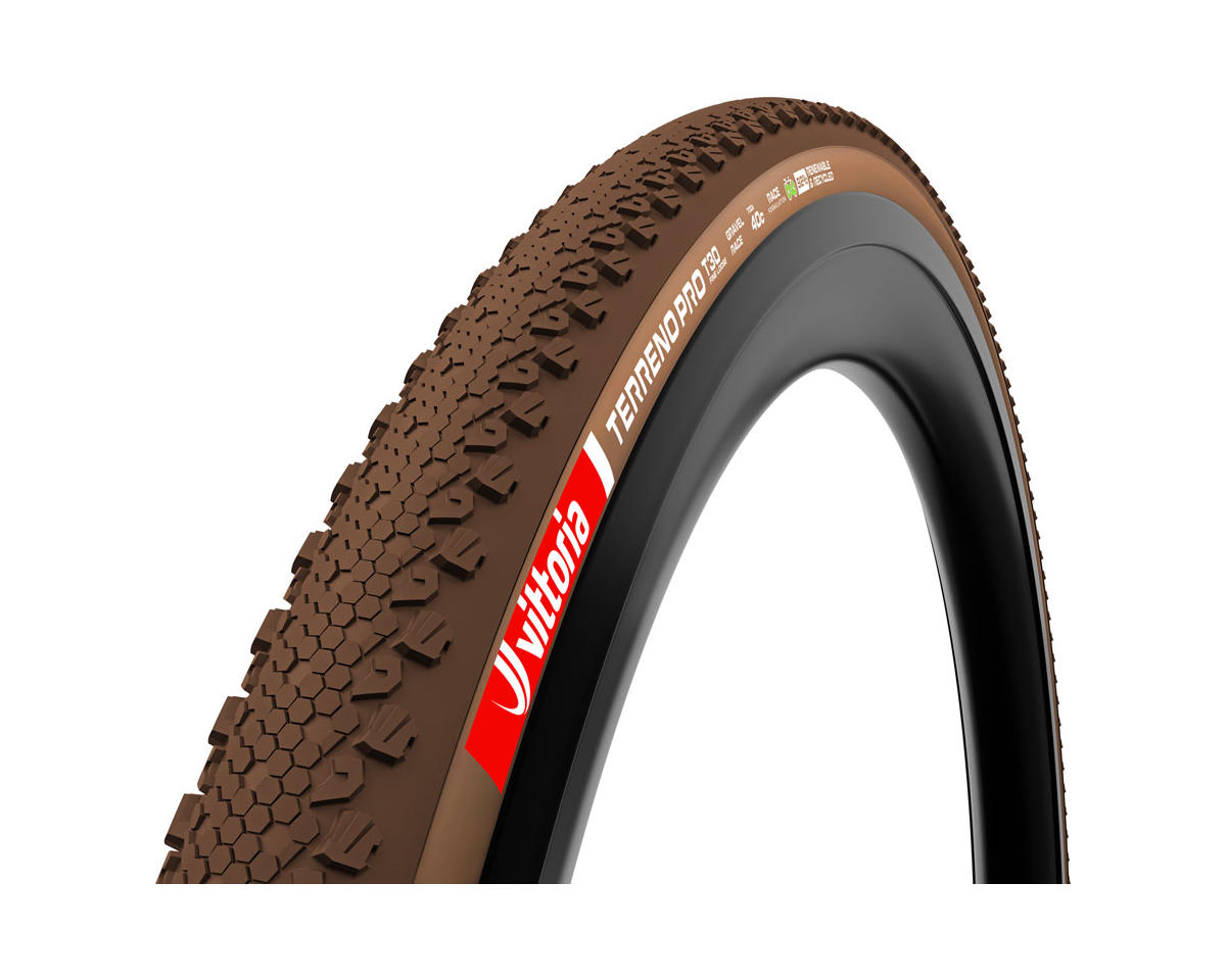 Vittoria Terreno Pro T30 Fine Loose Gravel Race Tubeless Tire (Natural Brown) (700c) (35mm) (Eco Gravel Race)