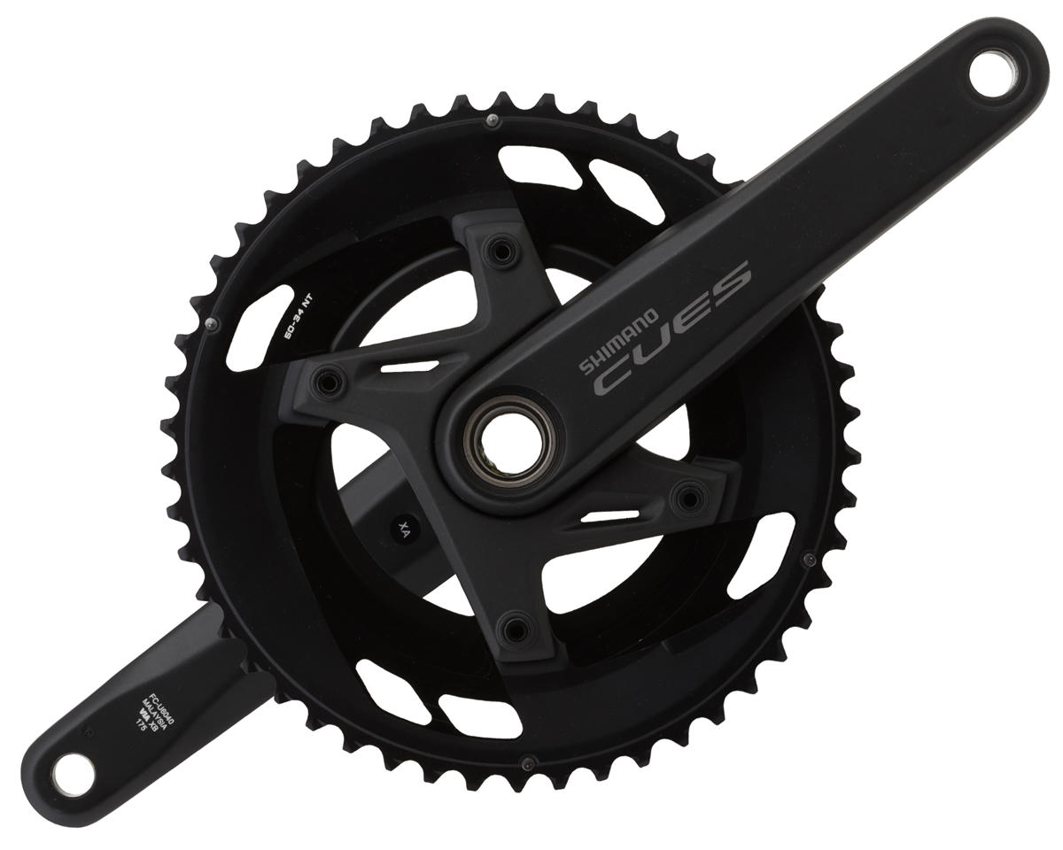 Shimano CUES FC-U6040-2 Crankset (Black) (2 x 9/10 Speed) (175mm) (50/34T) (Hollowtech II)