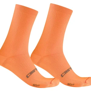 Castelli Espresso 18 Socks (Vivid Orange) (S/M)