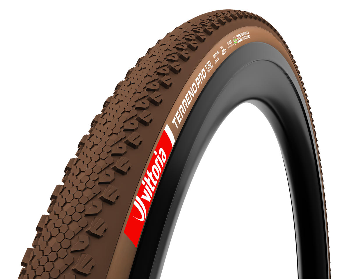 Vittoria Terreno Pro T30 Fine Loose Gravel Race Tubeless Tire (Natural Brown) (700c) (45mm) (Eco Gravel Race)