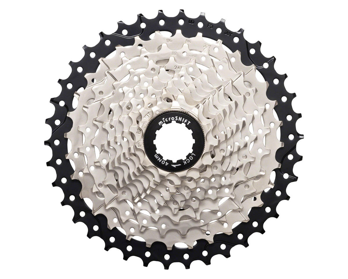 Microshift Sword H-Series Cassette (Satin Nickel) (10 Speed) (Shimano HG) (11-38T) (Full Steel Construction)
