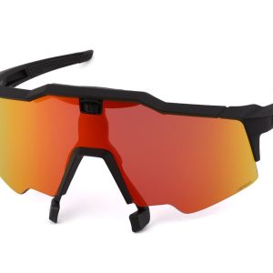 100% Speedcraft Air Sunglasses (Soft Tact Black) (HiPER Red Multilayer Mirror)
