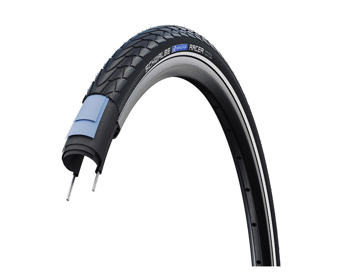 Schwalbe Marathon Racer City Tire (Black/Reflective) (20″) (1.5″) (Addix Green/RaceGuard) (E25)