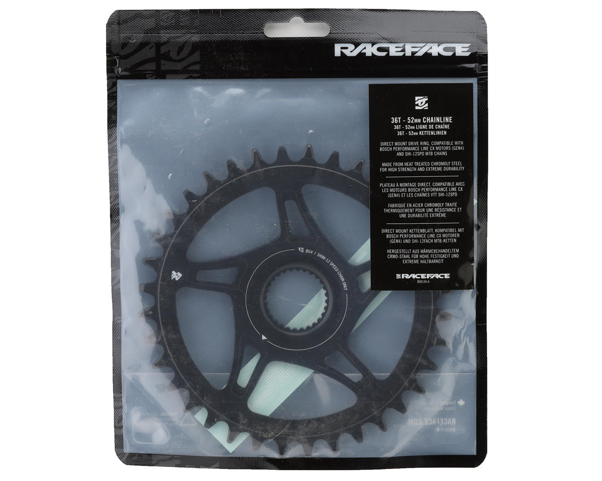 Race Face Bosch G4 eMTB Direct Mount Chainring (Black) (1 x 12 Speed) (Single) (52mm Chainline) (36T)