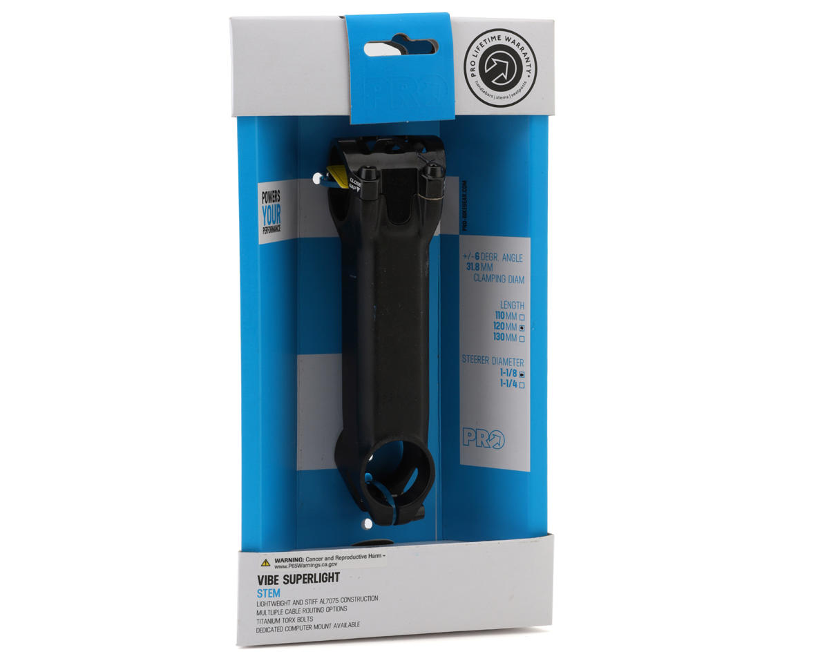 PRO Vibe Superlight Stem (Black) (1-1/8″) (120mm)