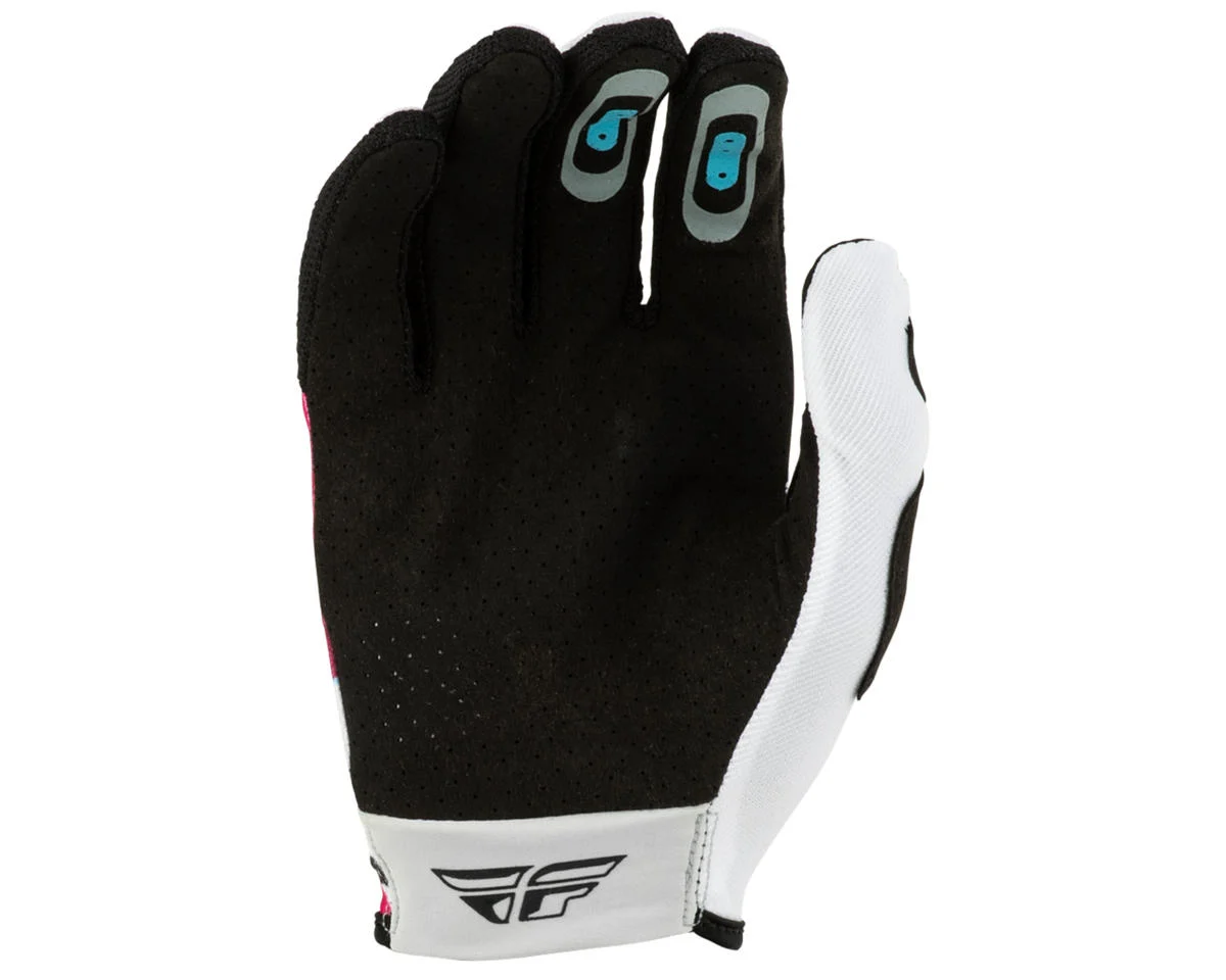 Fly Racing Youth Lite Vibe Gloves (White/Pink/Blue) (Youth L)