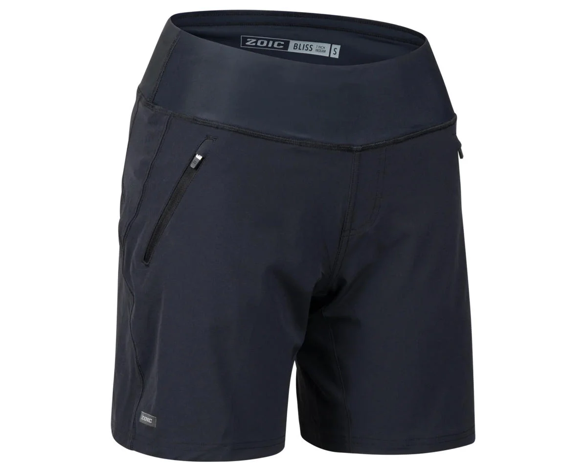 ZOIC Women’s Bliss 7″ Shorts (Black) (S) (No Liner)