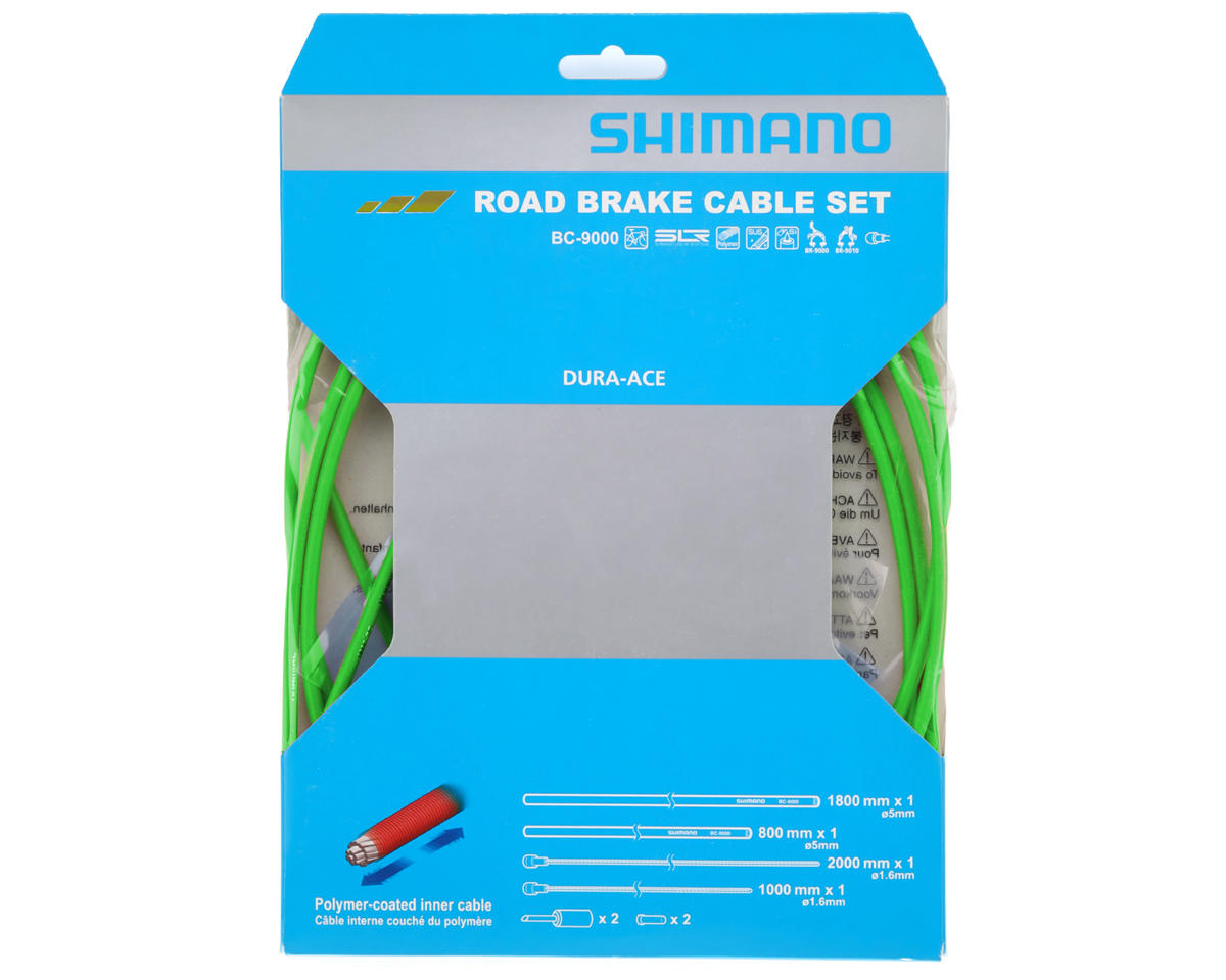 Shimano Dura-Ace BC-9000 Road Brake Cable Set (Green) (Polymer-Coated) (1.6mm) (1000/2000mm)