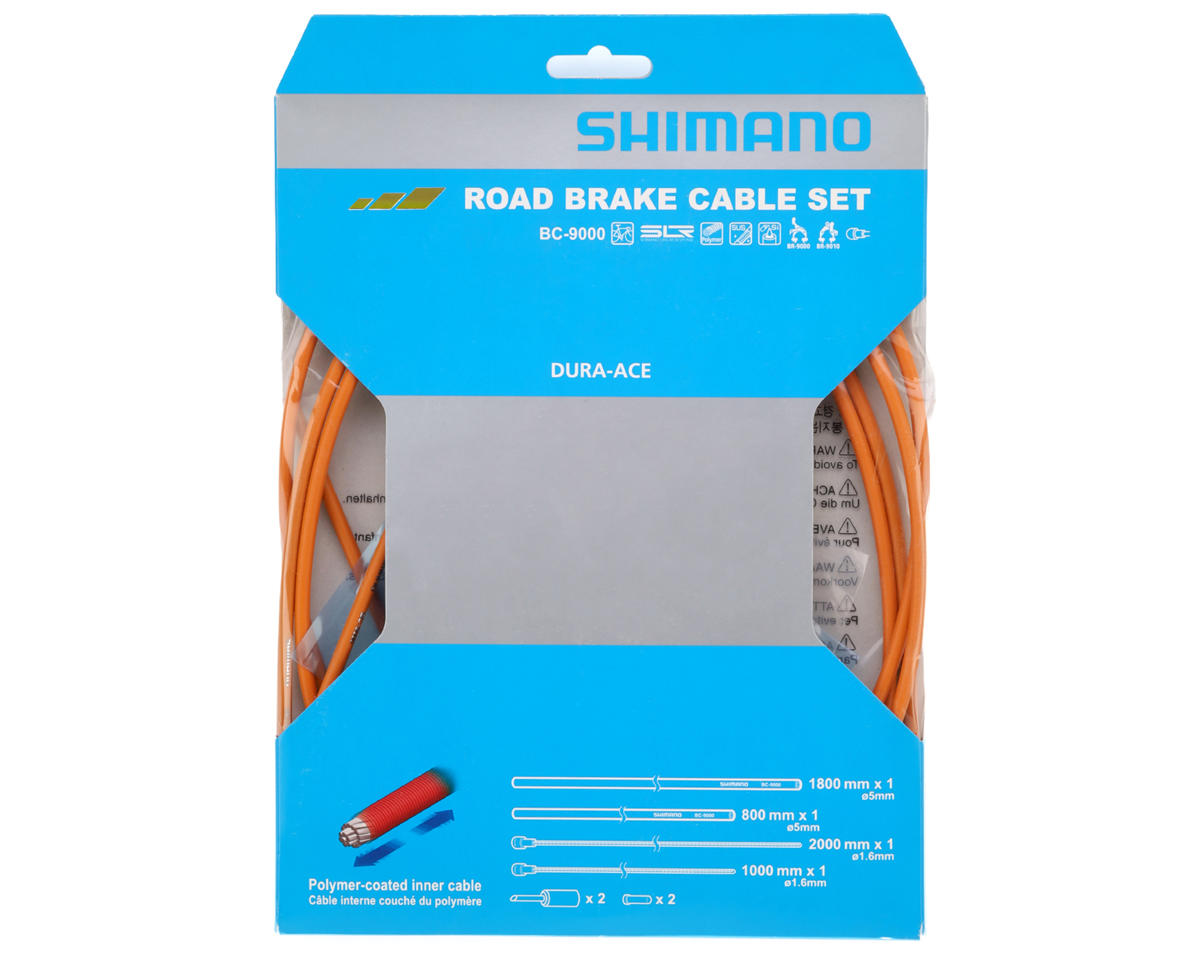 Shimano Dura-Ace BC-9000 Road Brake Cable Set (Orange) (Polymer-Coated) (1.6mm) (1000/2000mm)