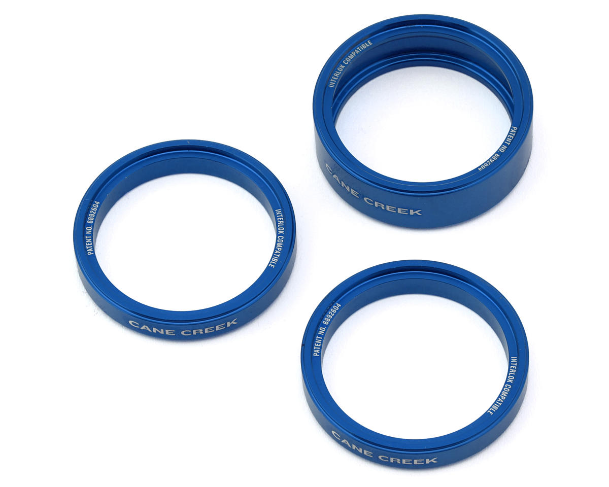 Cane Creek Interlok Headset Spacer Kit (Blue) (1-1/8″) (5/10mm)