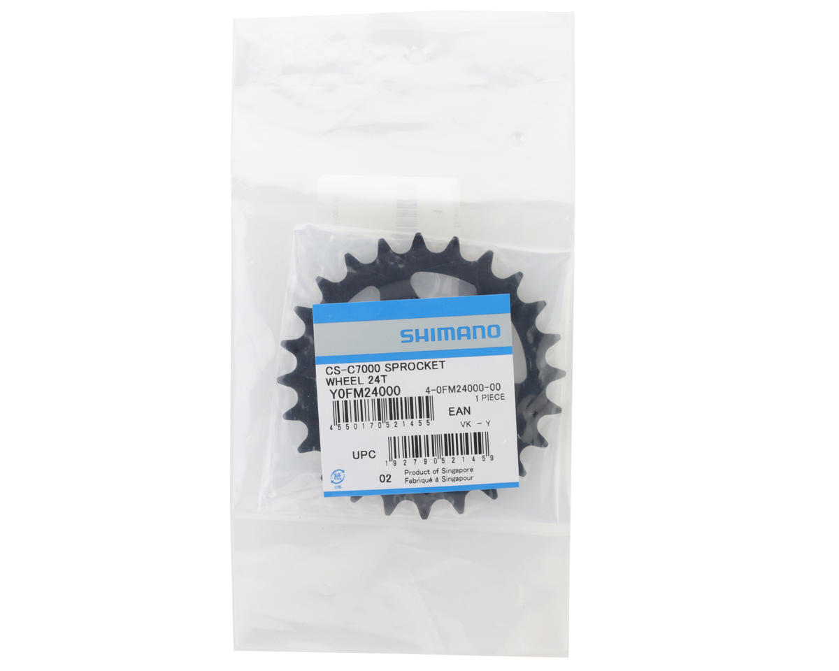 Shimano Steps CS-C7000 Single Sprocket for E-Bike (Black) (24T) (Shimano Nexus Hubs)