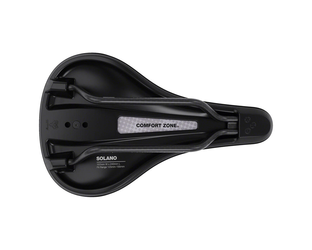 WTB Solano Fusion Form Saddle (Black) (Carbon Fiber Rails) (Wide) (157mm)