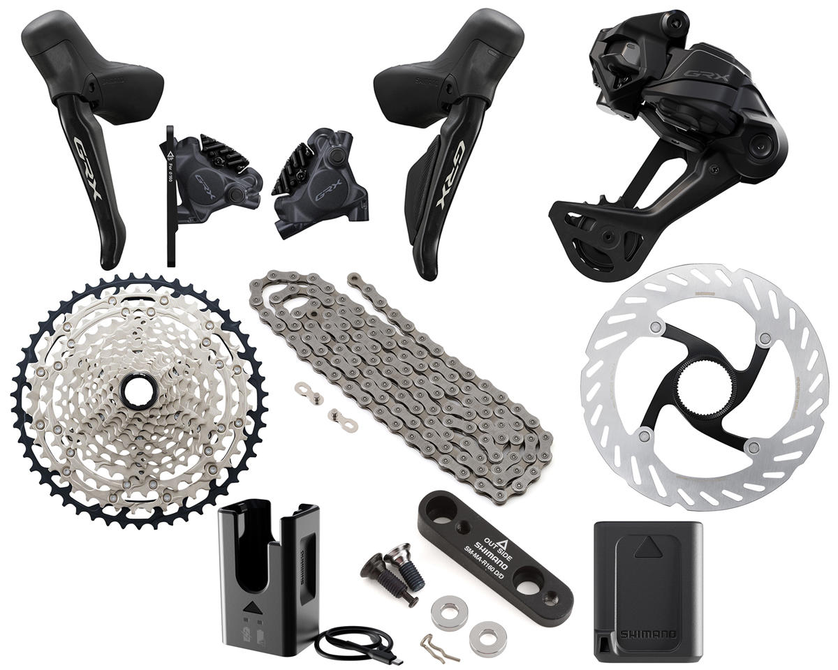 Shimano GRX RX717 Di2 Groupset (Black) (1 x 12 Speed) (10-51T) (Electronic) (Wireless)